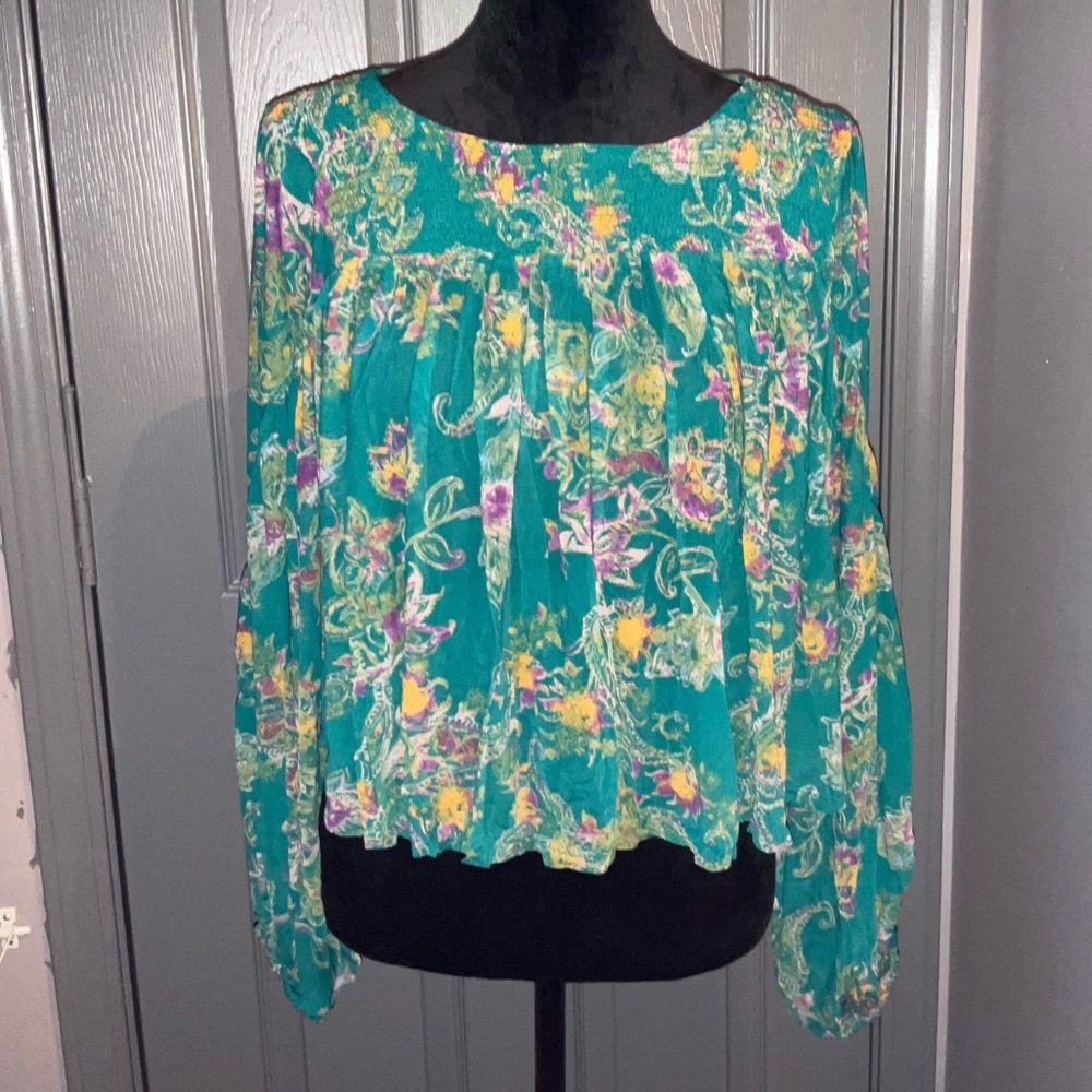 Free People medium green combo up for anything top - Picture 1 of 6